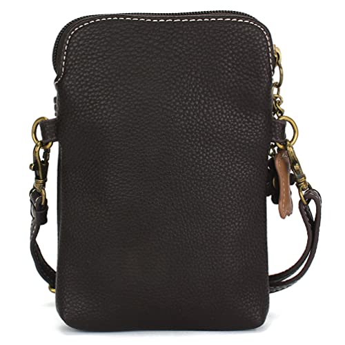 Image of CHALA Dog Collection Cell Phone Crossbody Purse-Women PU Leather /Canvas Multicolor Handbag with Adjustable Strap