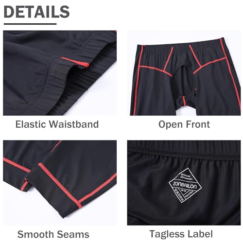 ZONBAILON Compression Pants Mens Tights Open Front Leggings Sports Base Layer Men Cold Weather Athletic Thermal4