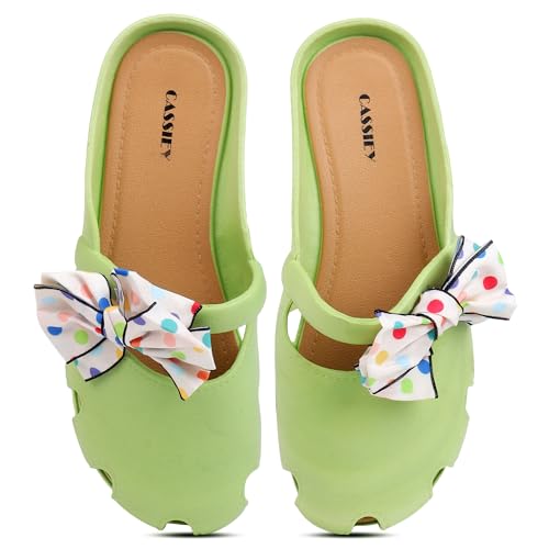 Image of CASSIEY Fashion Slippers For Women slipper Printed Bow design Slip on Flat Sandals