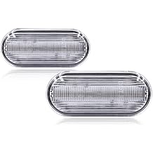Clear Lens LED Side Marker Light Kits for VW Golf Mk4/Bora/Passat B5.5/Polo/Jetta/Sharan/Lupo/Transporter T5/Vento/Amarok/Camper/VW UP/e-UP Fender Amber LED Turn Signal Sidemarker Lamps Replacement