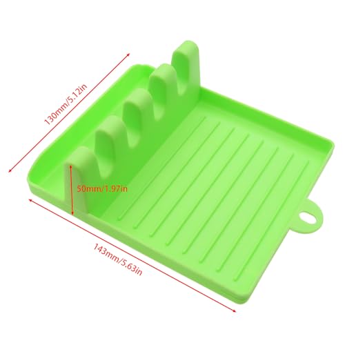 Image of 2 PCS Washable Paint Brush Holder Watercolor Brush Rest with 4 Slots for Oil and Watercolor Acrylic Painting White Green