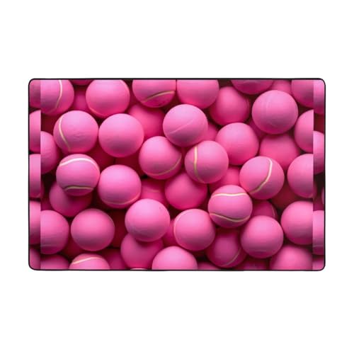 Tapis tennis rose vif 152x99 cm en velours fin résistant - 2