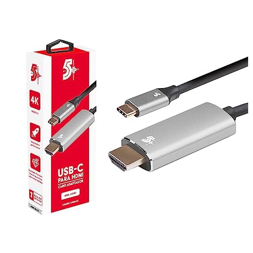 CABO ADAPTADOR USB C - P/HDMI 4K 60HZ - 1.8M, 5+, Outros acessórios para notebooks