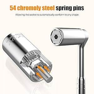 Fathers Day Gifts from Daughter Son for Dad Super Universal Socket Tools Gifts for Dad Husband Grandpa BoyfriendStocking Stuffers for Men Socket Set with Power Drill Adapter Cool Gadgets for Him