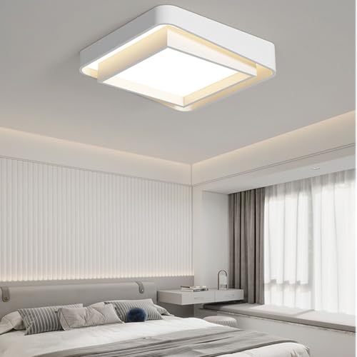 Plafonnier LED moderne double couche : fini les salons sombres, format 96x65cm - 7