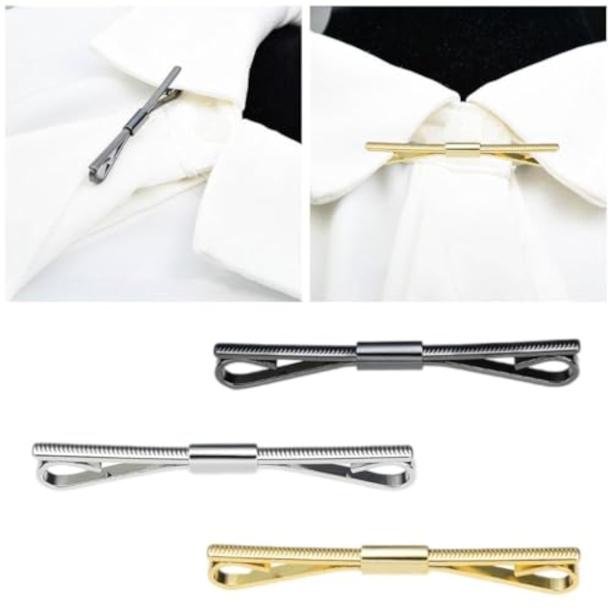 Metal Shirt Collar Clip Tie Collar Bar Pin for Unisex