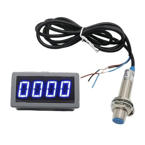 Tachymètre RPM de précision à affichage LED 4 chiffres pour réglage de vitesse de rotation