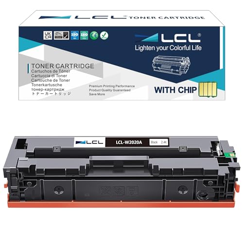 LCL 414A Black Toner Cartridge with Chip Replacement for HP W2020A for Color Laserjet Pro MFP M479fdw M454dw M479dw M454dn M479 M454 M479fnw Printer (1-Pack)