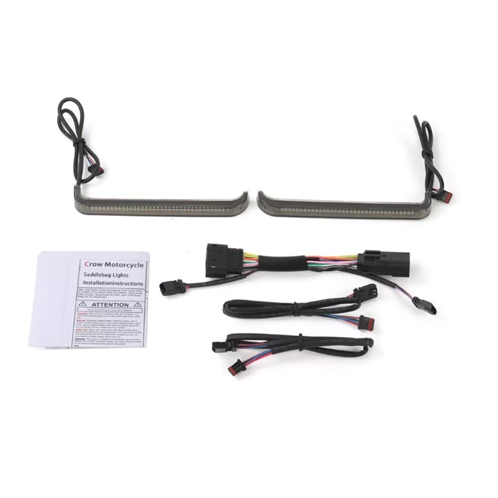 Motorcycle LED Rear Saddlebag Light For Harley Touring CVO Road Glide FLTRXSE,FLTRX,FLTRXSTSE,Street Glide FLHX,CVO Street Glide Special FLHXSE 2023 2024-UP Smoked Gray