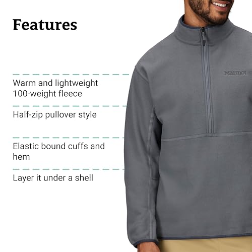 Image of MARMOT Men's Rocklin 1 /2 Zip, Lightweight Fleece Pullover Jacket