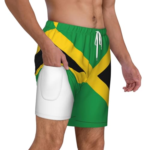 Short de bain Jamaïque EdWal double couche pour homme