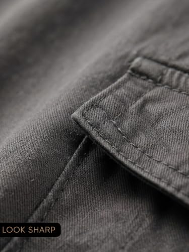 Image of GRECIILOOKS Men's Cargo Pants | 6 Pocket Cotton Cargo Joggers for Men | Loose Fit Stylish Pant with Pockets | Casual Baggy Trousers & Streetwear Lower