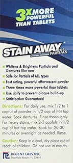 Regent Labs Stain Away Professional Strength Denture Cleanser for Partials, 8.4 Ounce