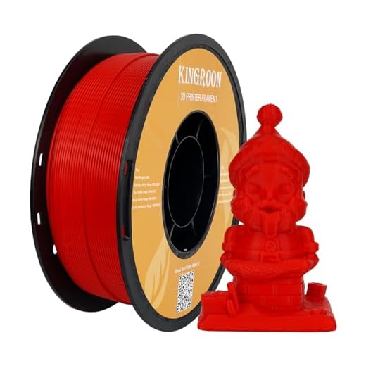 Kingroon High Speed PLA 3D Printer Filament 1.75mm, 3D Printer Rapid Filament for 30-600mm/s Hyper Printing Filament, Dimensional Accuracy +/- 0.03 mm, 1kg Plastic Spool(2.2lbs) (Red)