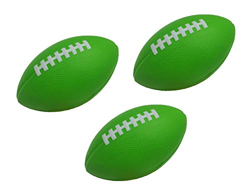 LMC Products Kids Foam Football - 7.25' Soft Mini Football 3 Pack