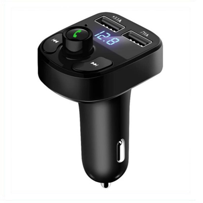 Spiaty Bluetooth 5.3 Car FM Transmitter with Hands-Free Calling, Dual USB Car Charger, LED Display, TF Card Support & Music Player for All Smartphones-image-33