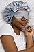 Sosun Beauty Double Layer Satin Sleep Bonnet, Blue Ice with Tie Band and Free Matching Sleep Mask