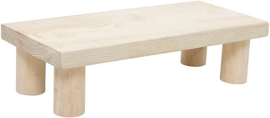 JSEIAJB Office Rectangle Bed Side Furniture Indoor Outdoor Mini Vintage Bedroom Wood Step Stool with 4 Legs Living Room