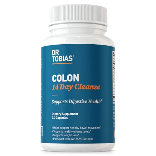 Dr. Tobias Colon 14 Day Cleanse, Advanced Gut Cleanse Detox for Women & Men with Cascara Sagrada, Psyllium Husk, Senna Leaf &