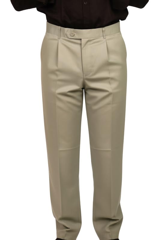 HIÈR Men's Premium Trousers, Beige, Size-38-picture-54