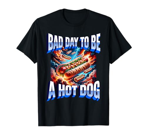 Bad Day to Be A Hot Wiener Dog Funny BBQ Grill Cookout T-Shirt
