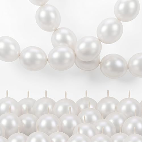 Image of Pearl White Linking Balloons, 60PCS 10 Inch Pearl Color Quick Link Balloons for Making Balloon Wall Heart Arch, Tails Balloon for Wedding Birthday Baby Shower Engagement Graduation Party Decorations