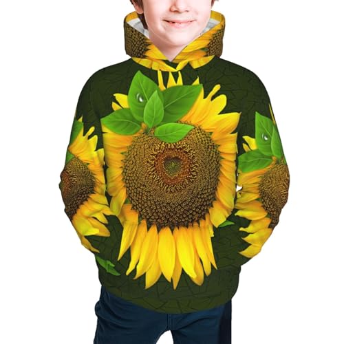 Sunflower Kid Hoodies Boys Sweatshirts Girls Pullover with Pocket3