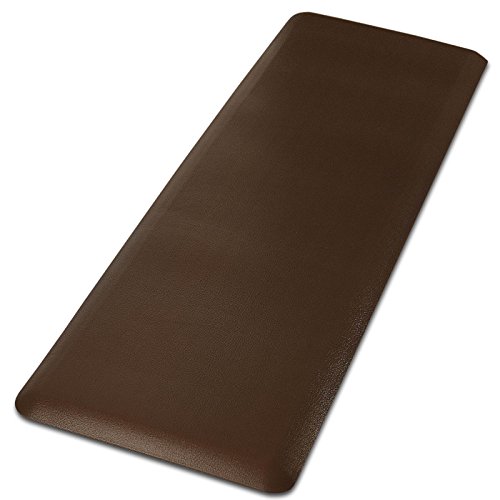 casa pura Kitchen Mat | Anti-Fatigue Standing Comfort Mat | Non-Slip Memory Foam Pad | Floor Mat for Business and Home Use | 3/4 Inch Thick | 20x39 Inches - Brown