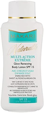 MAKARI Naturalle Multi-Action Extreme Body Lotion SPF15 (17.6 oz) | Moisturizes, Softens & Nourishes | Enhances Natural-Looking Radiance | Daily Sun-Protected Hydration for All Skin Types