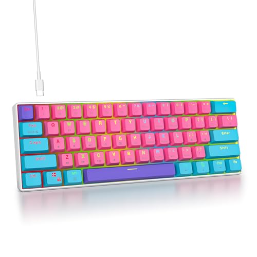 Clavier de jeu mécanique anti-ghosting compact avec rétroéclairage RVB 61 touches Surmen