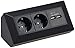 Zespół gniazda narożnego 2 x Schuko 2 x USB czarny, do kuchni, biura, warsztatu. listwa zasilająca idealna do blatu kuchennego, gniazdka ściennego lub gniazda pod szafką.