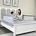 Grelife Foldable Bed Rail for Toddlers, Tall Toddler Bed Rails for Twin, Full, Queen Bed, Baby Bed Rail Guard with Reinforced Metal Frame & Breathable Mesh (1, Gray, 59.0