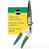 Miracle-Gro Grass Trimming Shears – Adjustable Rotating Handle with Sharp Non-Stick Carbon Steel Blades, Comfort Handles, and Safety Lock for Precise Garden and Lawn Edging