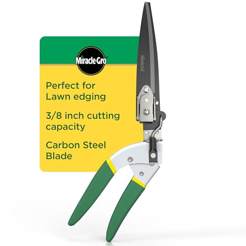 Miracle-Gro Grass Trimming Shears – Adjustable Rotating Handle with Sharp