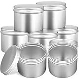 TOYANDONA Latas Vacías de Aluminio con Tapa Roscada 20 Unidades 100 Ml 65X50 MM Latas Redondas para Velas Artesanales Almacenamiento Cosméticos y Dulces