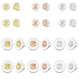 Alta calidad: los pendientes están chapados en oro de 18 quilates y rodeados de material de silicona transparente de alta calidad. Flexible y cómodo de llevar. No irrita tu piel.