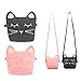SOTOGO 2 Pack Little Girls Purses Cute Cat Shoulder Cross Body Bag (Pink and Black)