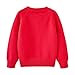 Kids Knit Cardigan Sweater with Colorful Pompom Cute Warm Long Sleeve Button Down Knitwear Jacket (Red, 18-24 Months)