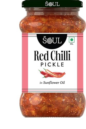 Image of Soul Red Chilli Pickle 400g - Fiery Spice Infusion in Sunflower Oil