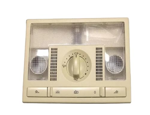 Car Roof Reading Light Interior, for VW, for Polo 6Q0 947 105 Car Accessories Reading Light Lamp Switch with Sunroof Switch 6Q0947105 (Black with sunroof)(Beige with Sunroof)