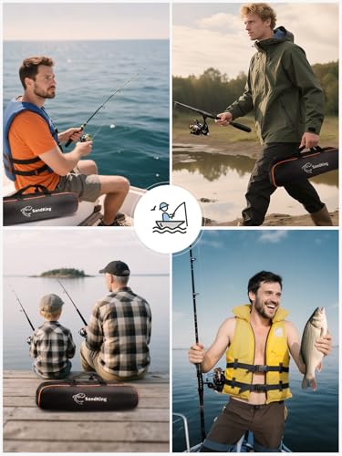 Ehowdin Fishing Pole Kit, Carbon Fiber Telescopic Fishing Rod and Reel Combo with Spinning Reel, Line, Bionic Bait, Hooks and Carrier Bag for Adult Teens Beginners (1Pack 6.89ft) - image 6