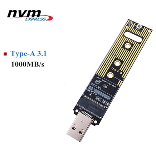 Remingtape 4 x NVME adapter USB M.2 NVME SSD na USB 3.1, adapter 10 Gbps USB 3.1 Gen 2 do M2 NVMe 2230 2242 2260 2280 SSD