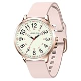 Asan Ge 40MM 3ATM Waterproof Wear Resistant Anti-Scratch Analog Nurse Watch 12/24 Hour Luminouse with Second Hand Military Time Big Face Easy to Read,Soft Breathable Easy to Clean Gift for Women