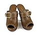 Gucci Brown Leather Clog Stirrup Platform Sandals 310351 EU 38 / US...