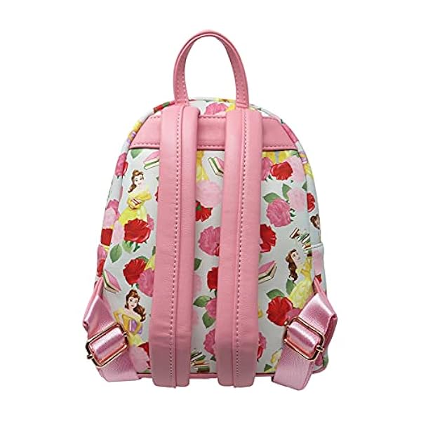 Loungefly Disney Beauty and the Beast Allover Print Womens Double Strap Shoulder Bag Purse