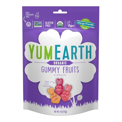 Yumearth Candy Gummy Fruit Easter, 4 oz