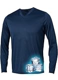 [Astraia Avant] ドライストレッチ 長袖 Tシャツ メンズ Vネック 接触冷感 速乾 UVカット 夏 薄手 AA36r-70-L