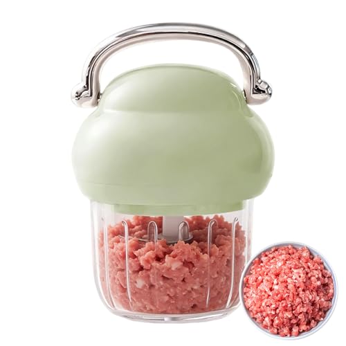 Tritacibo,Tritatutto Ricaricabile Ad Alta Velocità 350ml - Tritacarne E Frullatore Mini | Per Aglio, Carne, Purea, Verdura per Casa, Appartamento e Ristorante