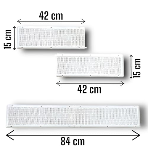 Image of MEI Wall Air Ventilation Cover I Air Ventilation Closer with Mosquito Net, Dust Controller (42cm x 15cm) (6 pcs, Without Extension)