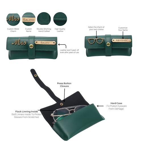 Image of AICA Personalized Name & Charm Dark Green Leather Wallet Mens Combo & LED Lamp Giftset | Customized Birthday Anniversary Wedding Gifts for Brother Husband Father Boyfriend | Gift Hamper